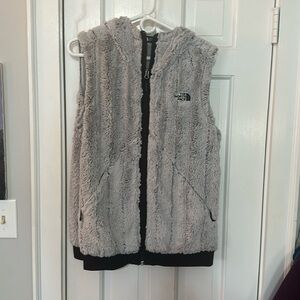The North face Furlander Hooded Vest Mid Grey Black size large
